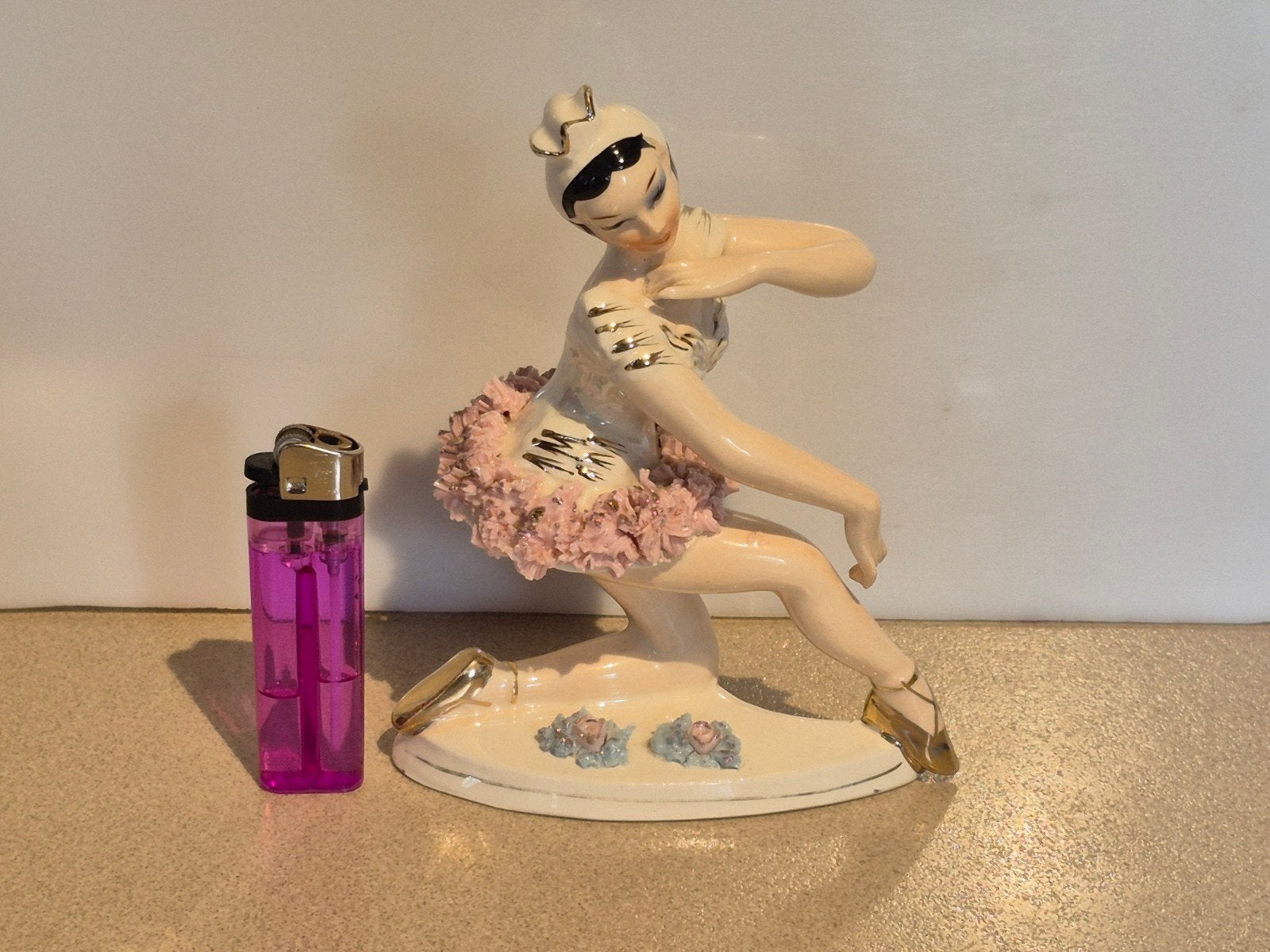 Antiek vintage porselein beeldje ballerina, Enlèvement ou Envoi
