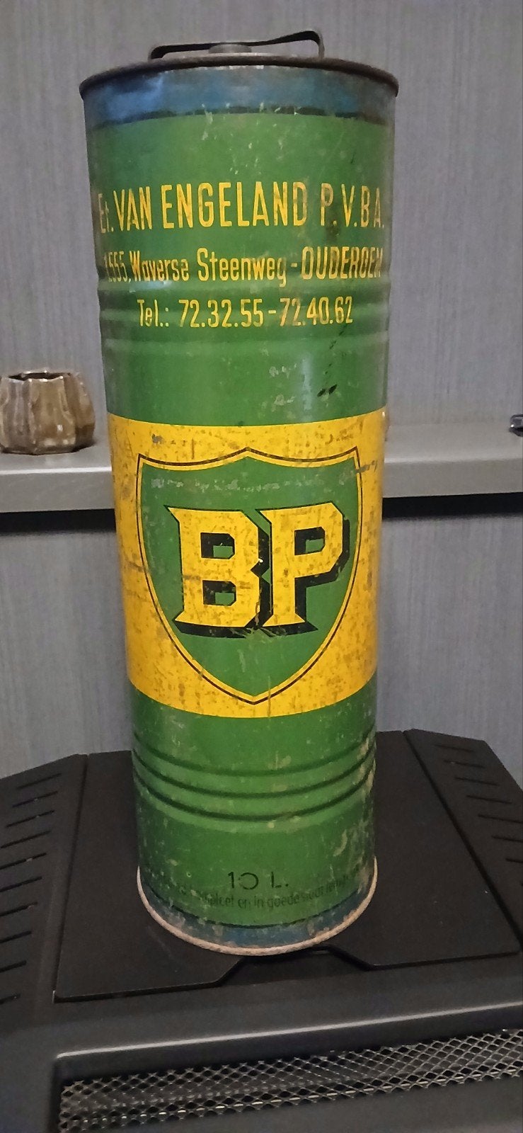 ancien bidon BP olieblik BP, Collections, Enlèvement ou Envoi, Utilisé