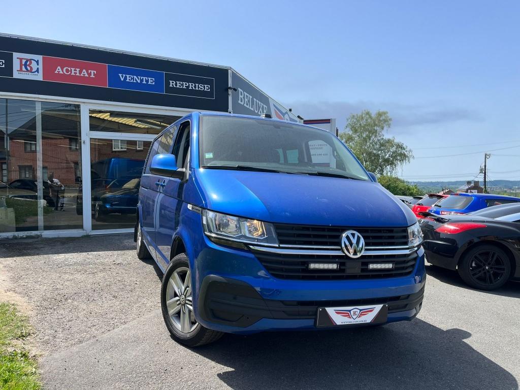 VW TRASPORTER T6 2.0 TDi*DSG*4-MOTION*DOUBLE-CAB*UTILITAI, Auto's, Volkswagen, Automaat, Stof, 4 cilinders, Blauw