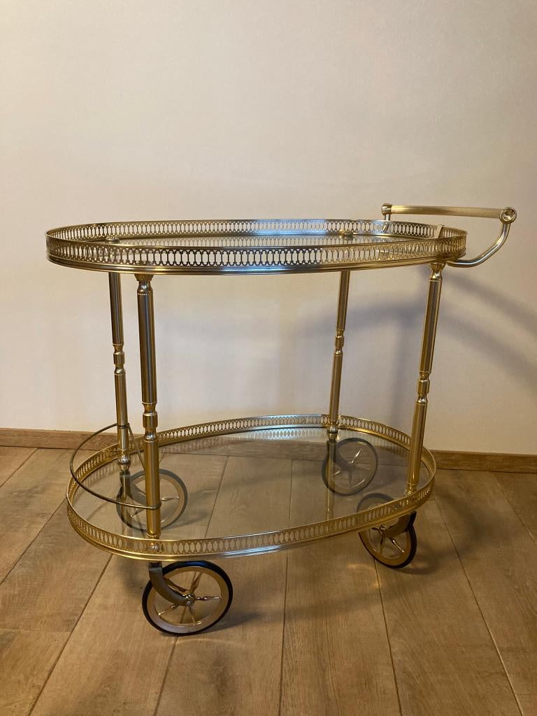 bijzettafel / serveerwagen, Huis en Inrichting, Tafels | Bijzettafels, Ophalen, Gebruikt, Ovaal