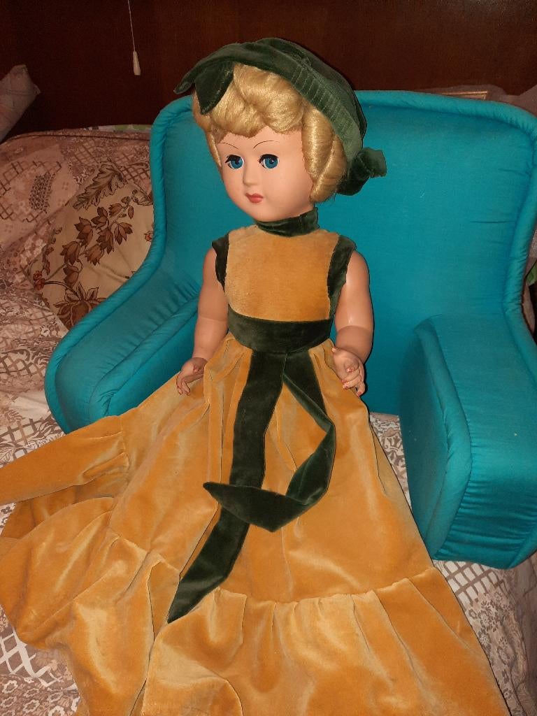 Grote antieke pop uit de jaren 50, Ophalen, Zo goed als nieuw, Pop