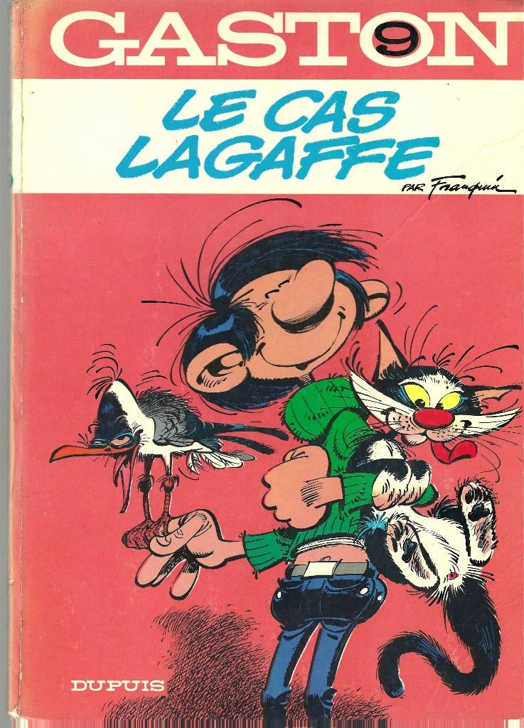 Gaston Lagaffe 9 Le Cas Lagaffe EO 1971, Gelezen, Eén stripboek, Ophalen of Verzenden, Franquin