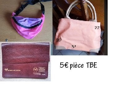 5€ le sac: à main, banane, serviette documents cneufs, Enlèvement ou Envoi, Comme neuf, Autres couleurs, Autres types