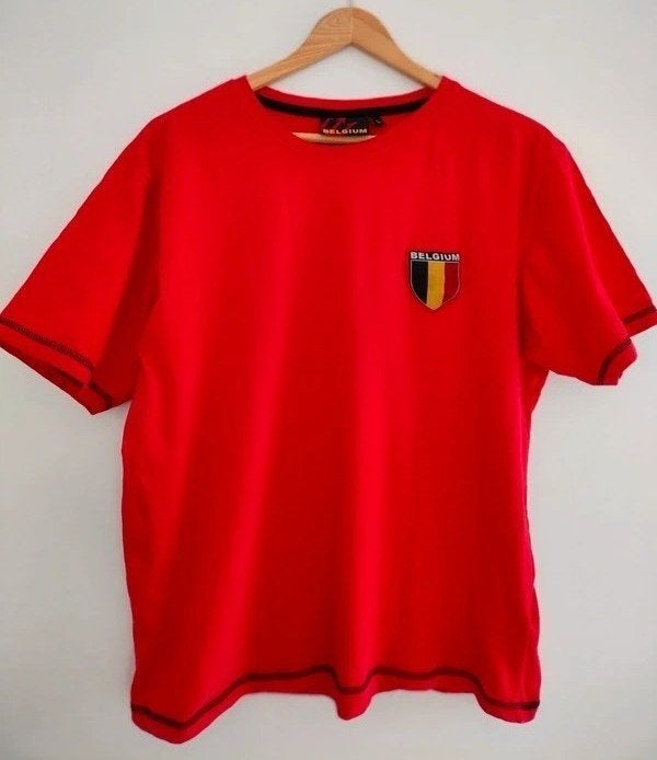Voetbal T-shirt Belgium. Rood, Medium of Smal, Kleding | Heren, Maat 48/50 (M), Ophalen of Verzenden, Zo goed als nieuw, Rood