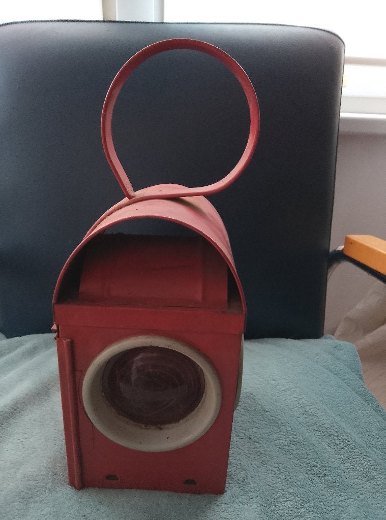 Vintage spoorweglamp, Ophalen of Verzenden, Gebruikt, Trein