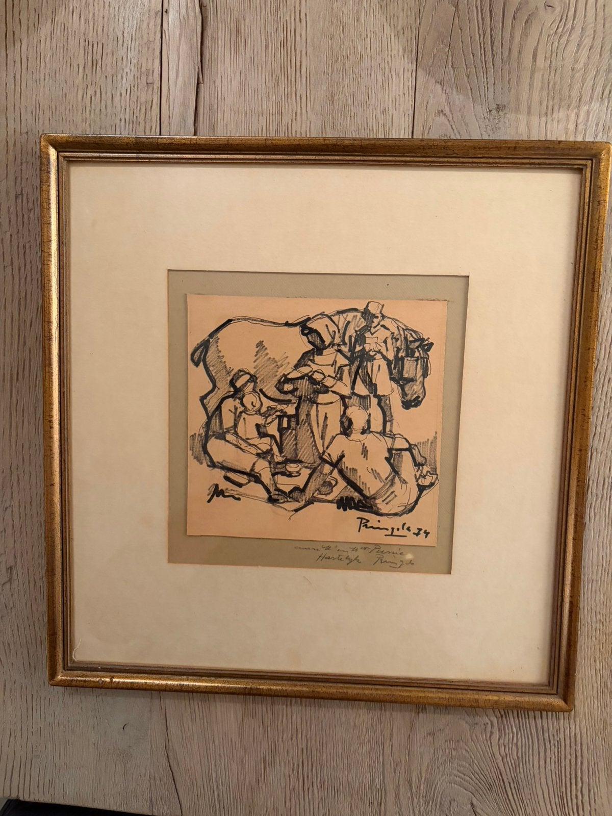 Original Leon Pringels '74, Antiquités & Art, Enlèvement, Dessin