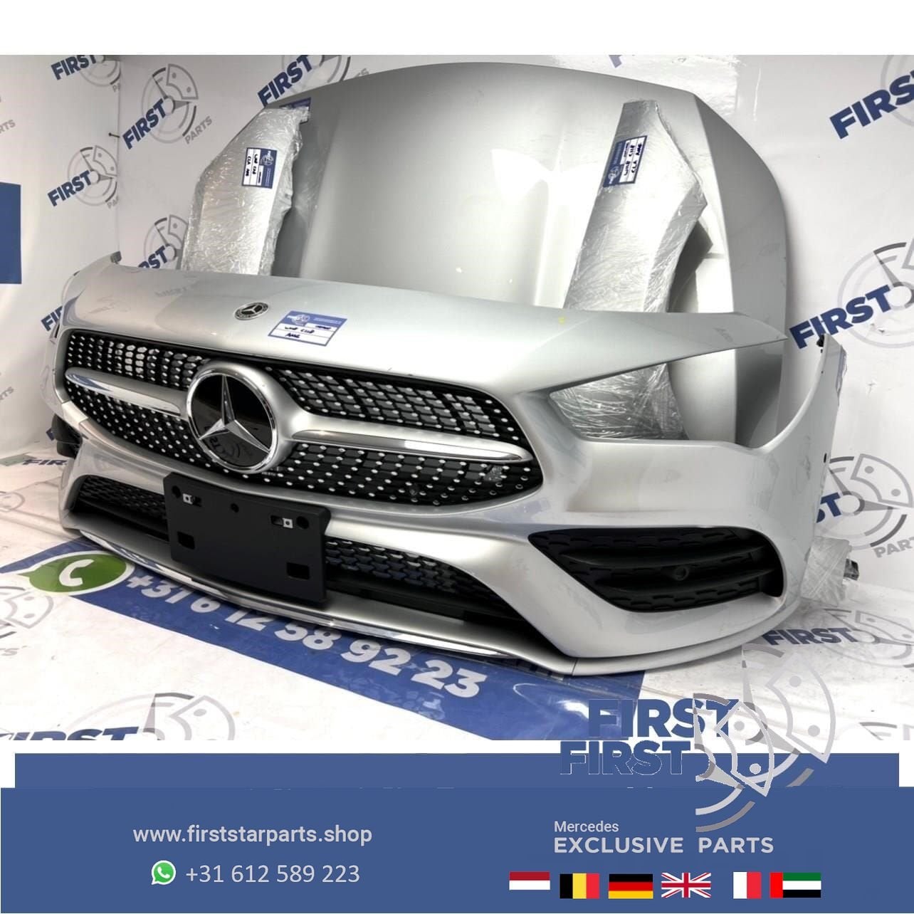 W118 C118 CLA AMG LINE VOORKOP ZILVERGRIJS origineel Mercede, Utilisé, -, Avant, -