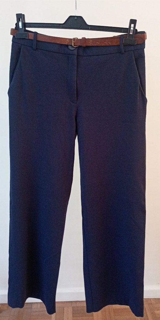 Blauwe geklede damesbroek, Kleding | Dames, Ophalen, Blauw, Maat 42/44 (L), Lang