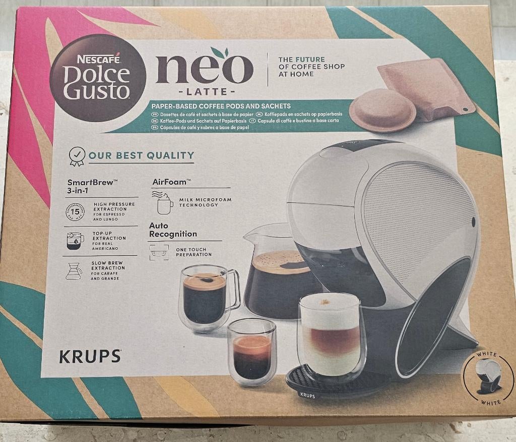 Krups Neo latte Dolce i gusto, Neuf, Autres modèles, Réservoir d'eau amovible, Enlèvement ou Envoi