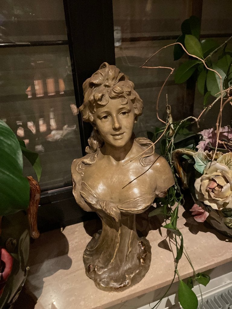 Buste terracotta., Antiek en Kunst, Ophalen, Buste