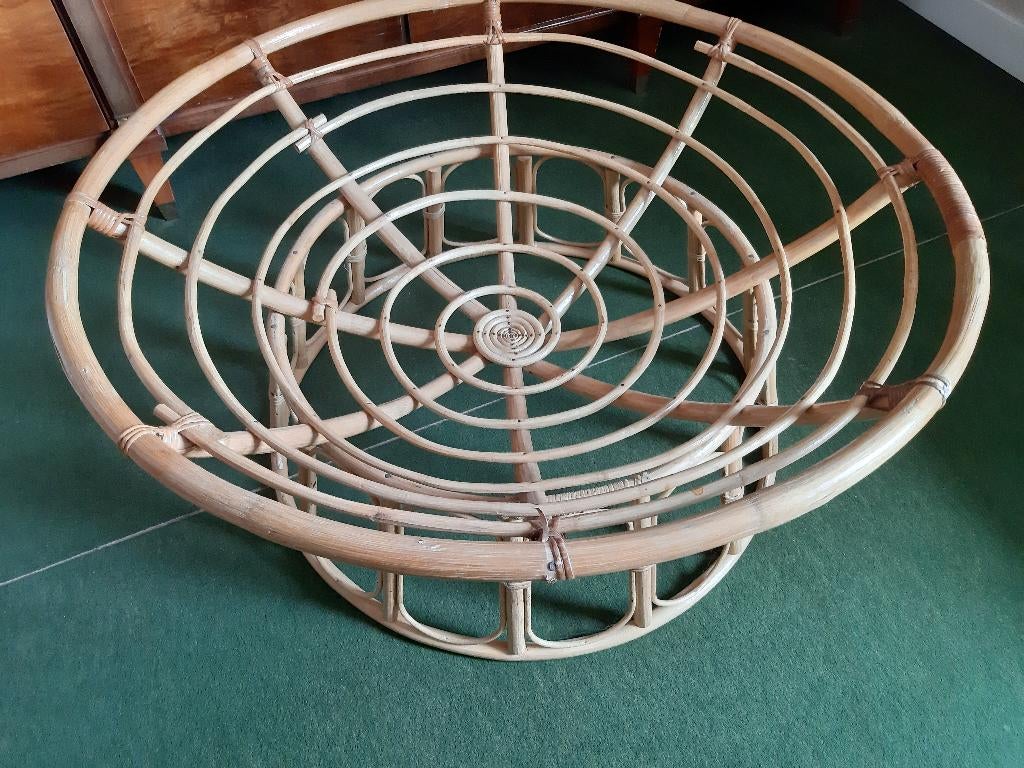 Fauteuil en rotin style pouf. Parfait état, Osier ou Rotin, Comme neuf, Enlèvement, Pouf