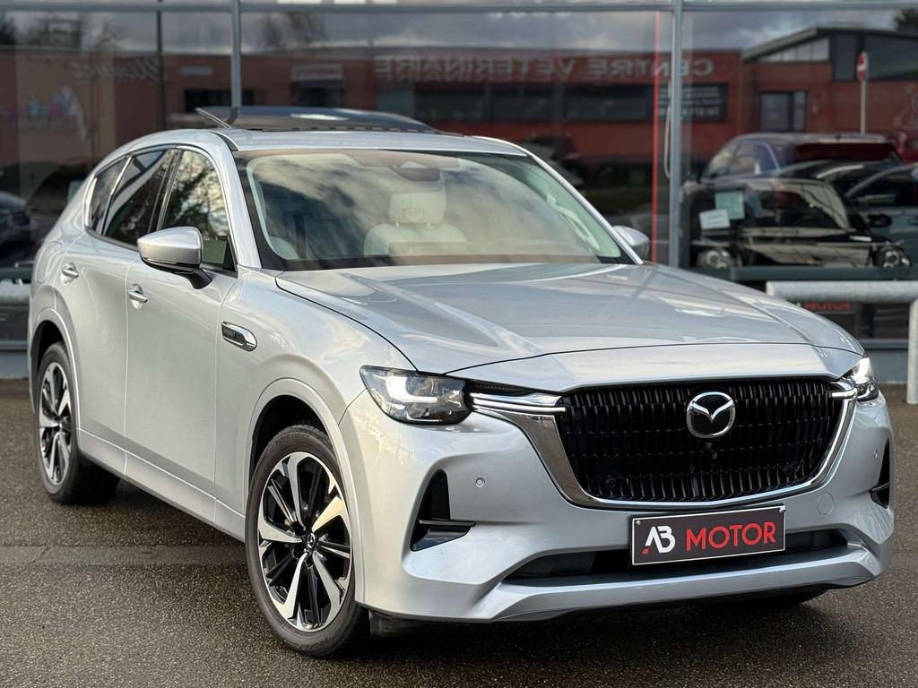 Mazda CX-60 2.5e-Skyactiv PHEV AWD Takumi (240 kW)FULL OPTIO, Autos, Cuir, Argent ou Gris, Achat, 2667 kg