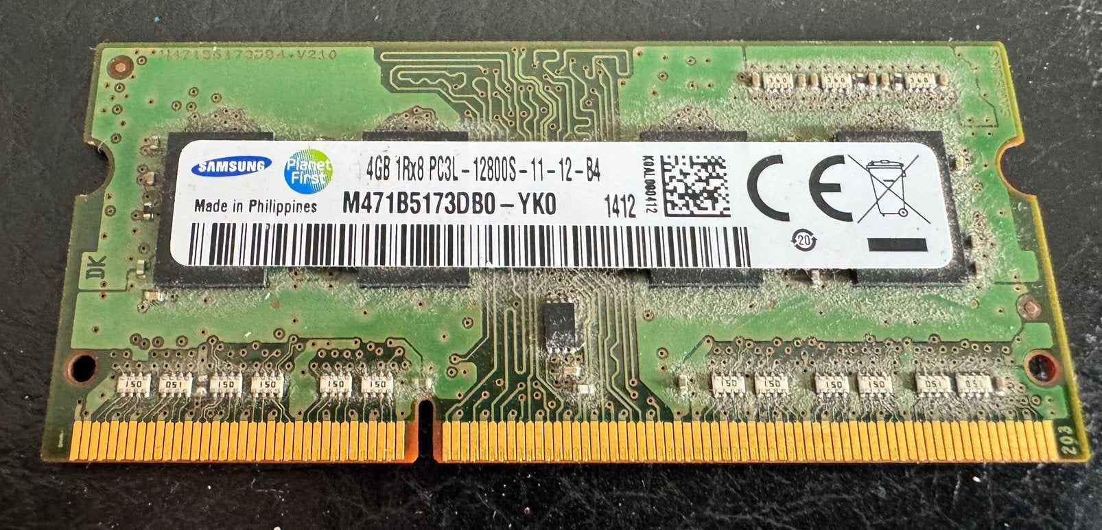 Samsung 4GB 1 Rx8 PC3L - 12800S - 11-12-B4, Computers en Software, RAM geheugen, Ophalen of Verzenden, Zo goed als nieuw