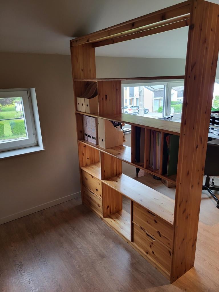 Armoire bibliothèque en pin. Massif., Maison & Meubles, Pin