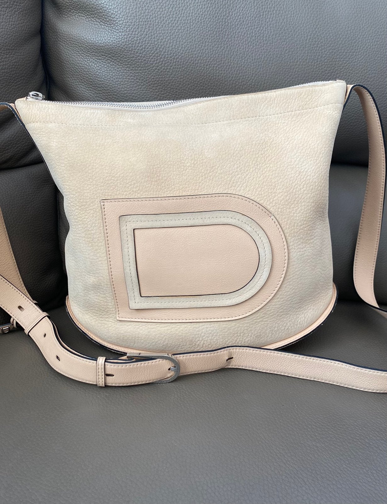 Sac à bandoulière Delvaux Pin nude nubuck, Enlèvement ou Envoi, Comme neuf