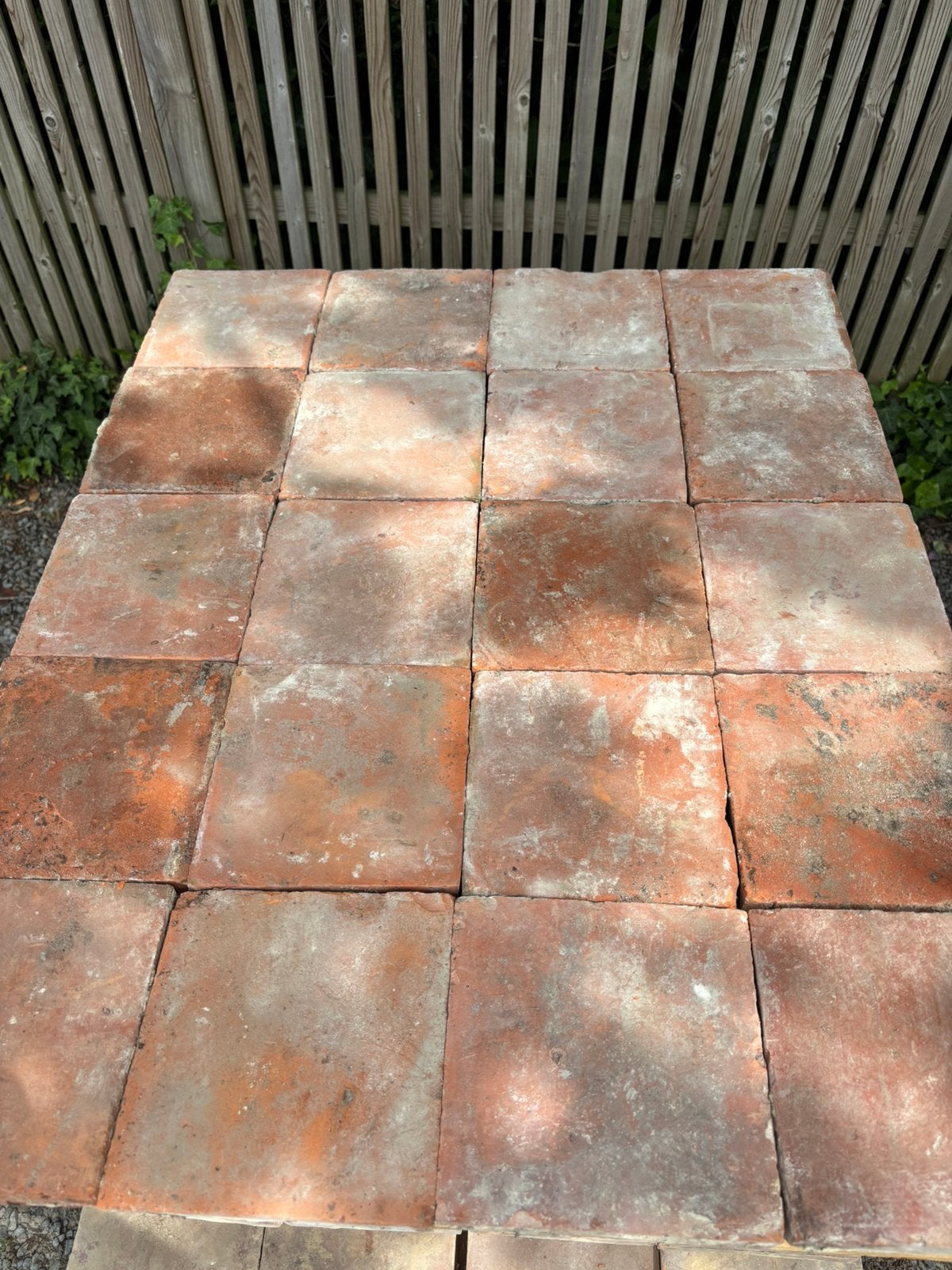 Lot Antieke terracotta tegels. Voor info BELLEN 0474220705, Ophalen