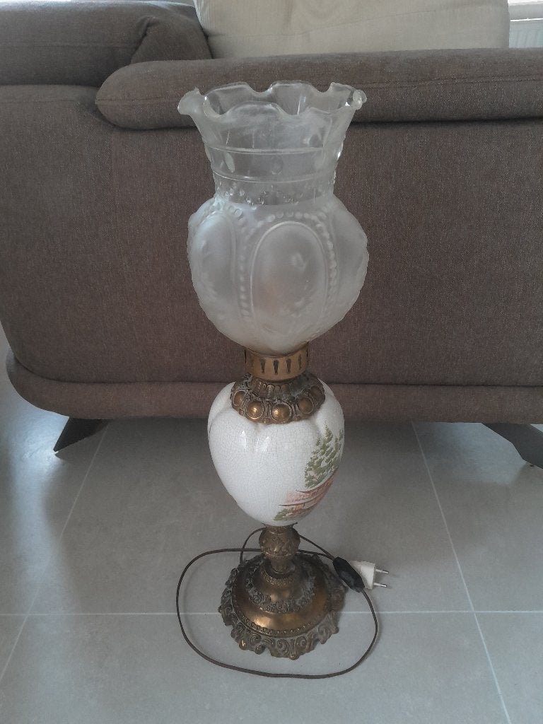 Koperen staanlampje, Comme neuf, Enlèvement, Classique, Lampe d'ambiance