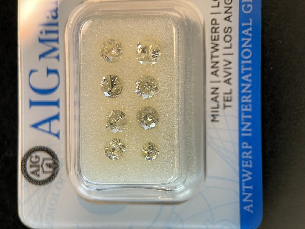 AIG Milan Diamanten - 1.59 Ct. Mix Licht Geel (1425), Handtassen en Accessoires, Ophalen of Verzenden, Nieuw