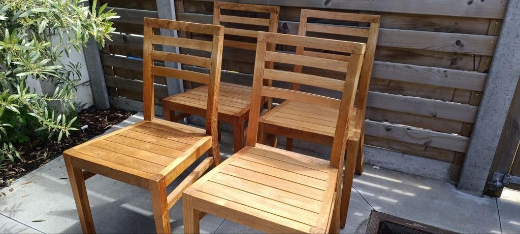 Teak stoelen 4 stuks, Ophalen