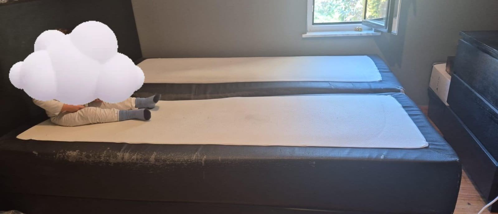 boxspring elektrisch 160x200 GRATIS, Gebruikt, Zwart, Tweepersoons, Ophalen of Verzenden