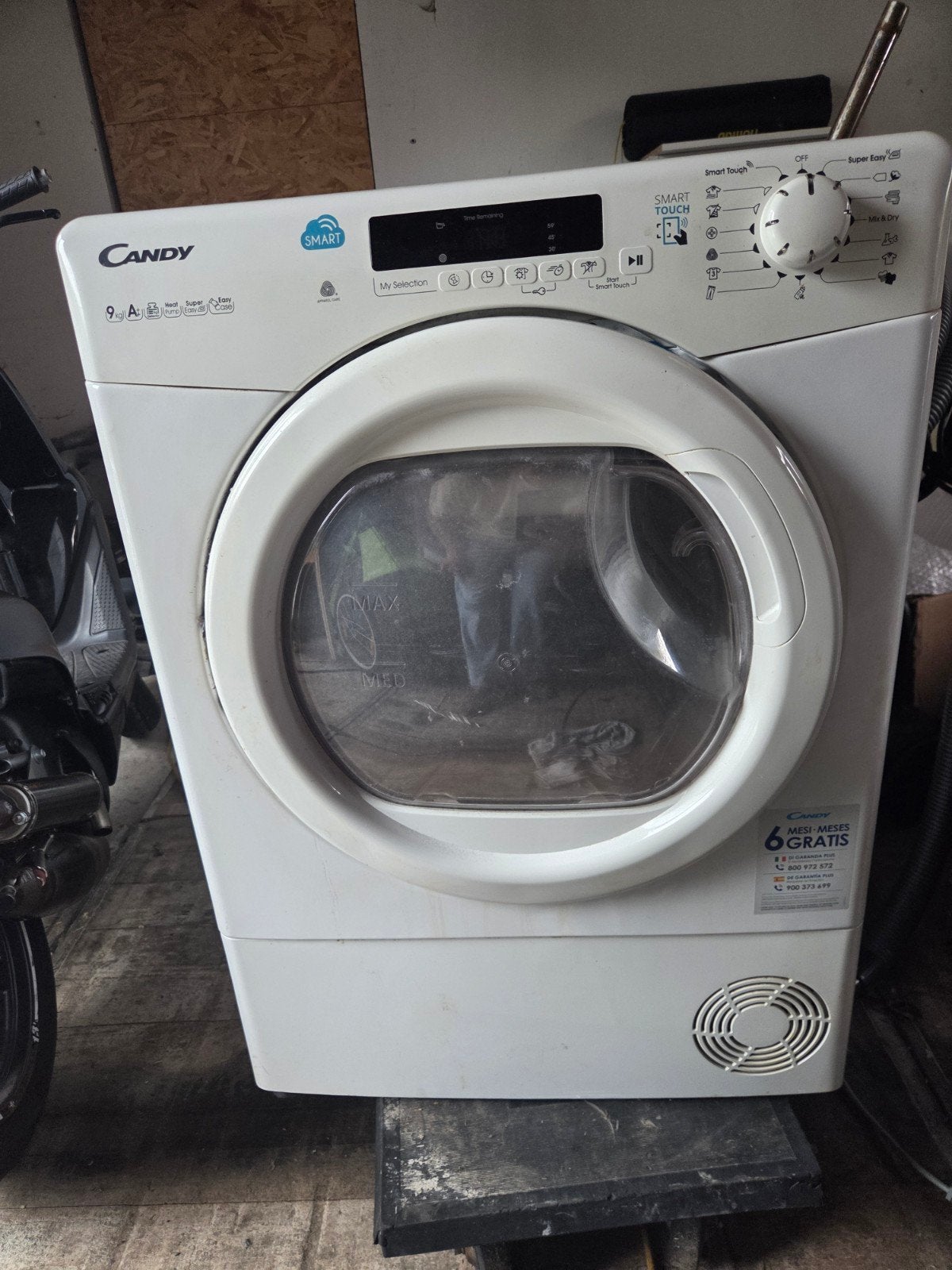 Candy CS H9A2DE-S droogkast A++ 9kg, Classe énergétique A ou plus économe, Chargeur frontal, Enlèvement, Utilisé