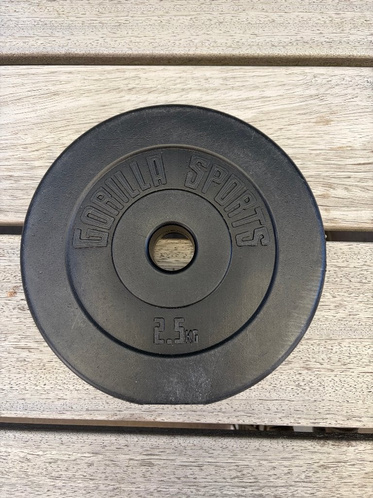 Halterschijf 2,5 kg Kunststof – 30/31 mm, Sport en Fitness, Ophalen, Zo goed als nieuw, Halterschijven