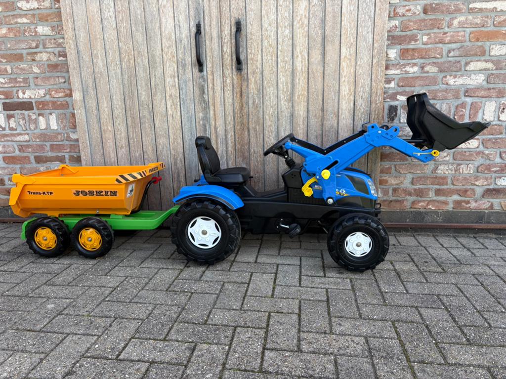 Tractor New Holland met frontlader en met Joskin kipkar, Kinderen en Baby's, Speelgoed | Buiten | Voertuigen en Loopfietsen, Ophalen of Verzenden
