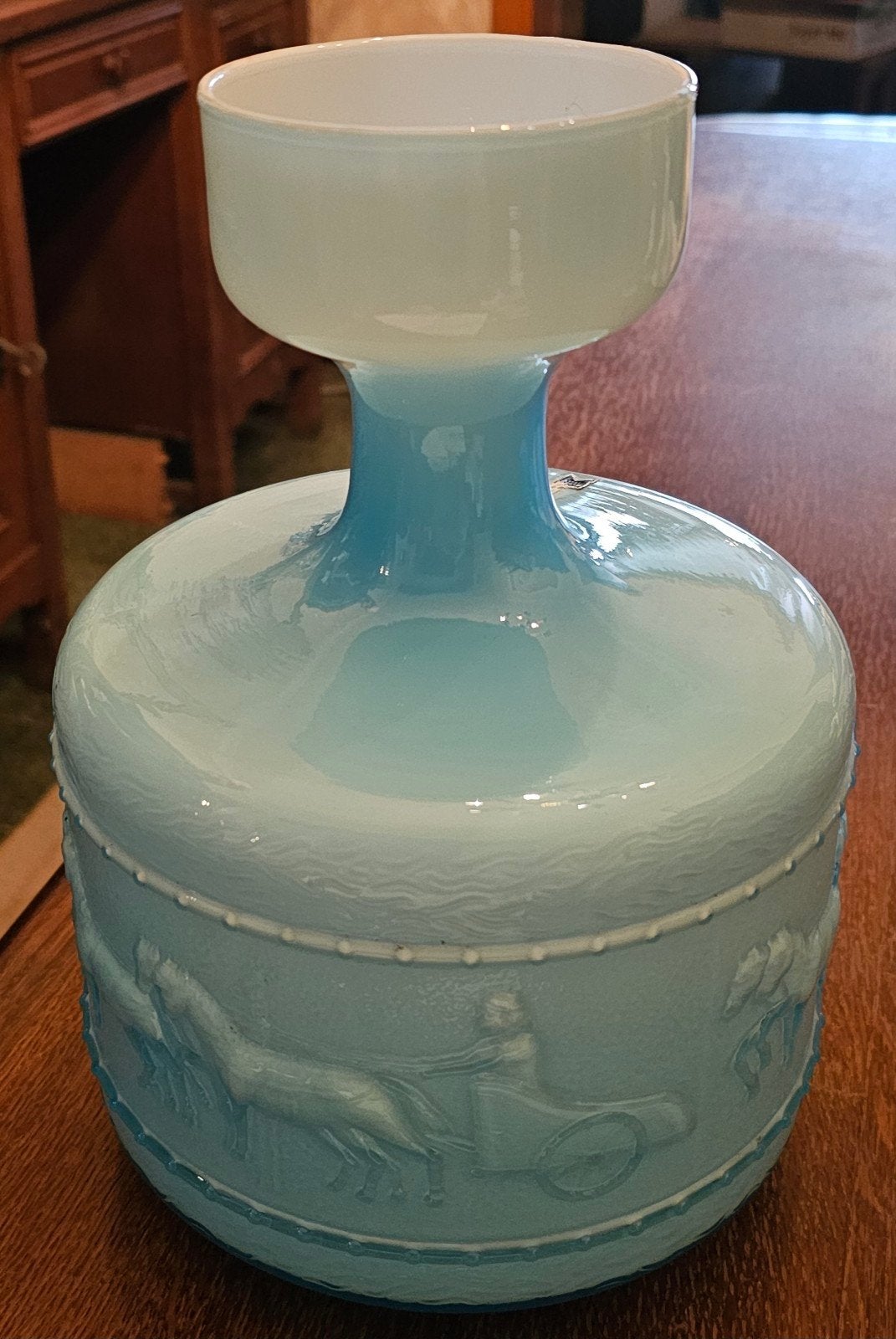 Vaas met Perzisch motief, Maison & Meubles, Accessoires pour la Maison | Vases, Enlèvement, Utilisé, Bleu