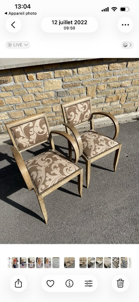 2 Chaises « vintage », Enlèvement, Brun, Deux