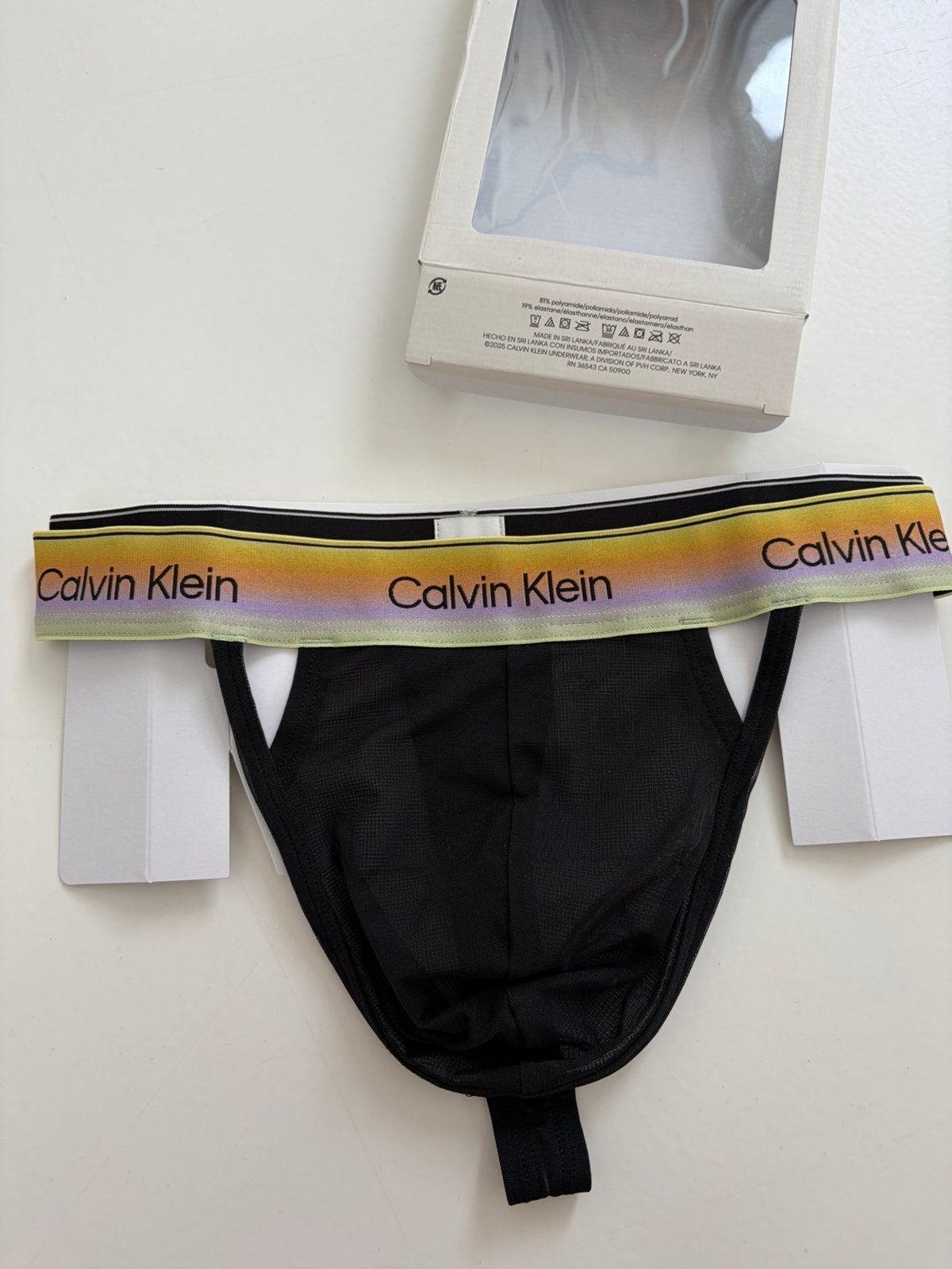 String Calvin Klein pour homme, Envoi, Noir, Slip