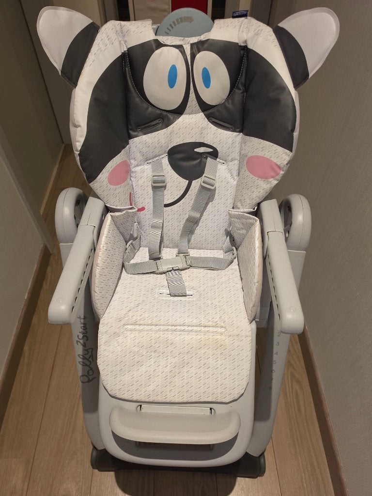 Chaise haute Chicco Polly 2 Start, Kinderen en Baby's, Ophalen, Gebruikt, Meegroeistoel, Afneembaar eetblad