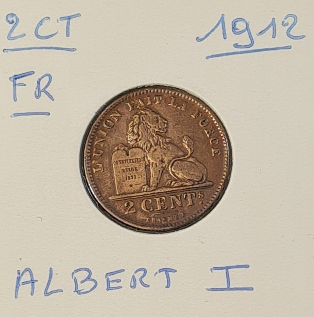 België 2 centimes, 1912, Postzegels en Munten, Ophalen of Verzenden, Losse munt