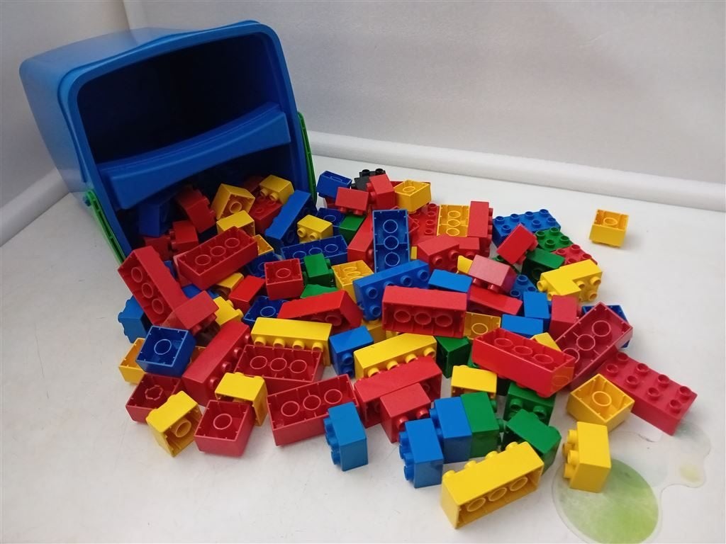 Duplo box met 120 Duplo blokken, Gebruikt, Compleet, Overige thema's, Ophalen of Verzenden
