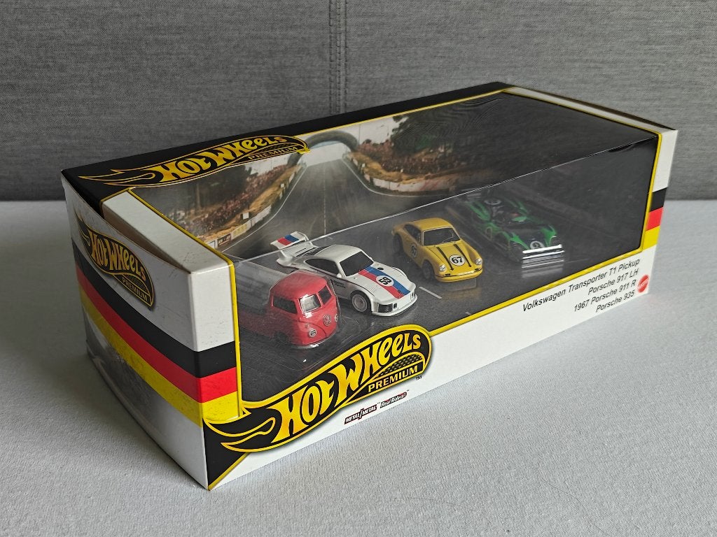 Hot Wheels Premium 4-Pack Porsche 911 R 917 LH 935 VW T1, Ophalen of Verzenden, Zo goed als nieuw, Auto