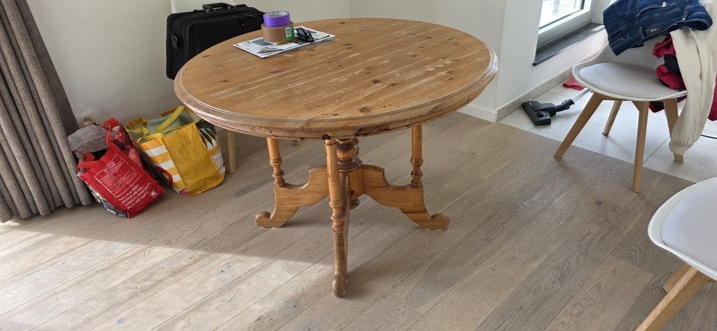 ronde houten tafel diameter 110 cm, Ophalen