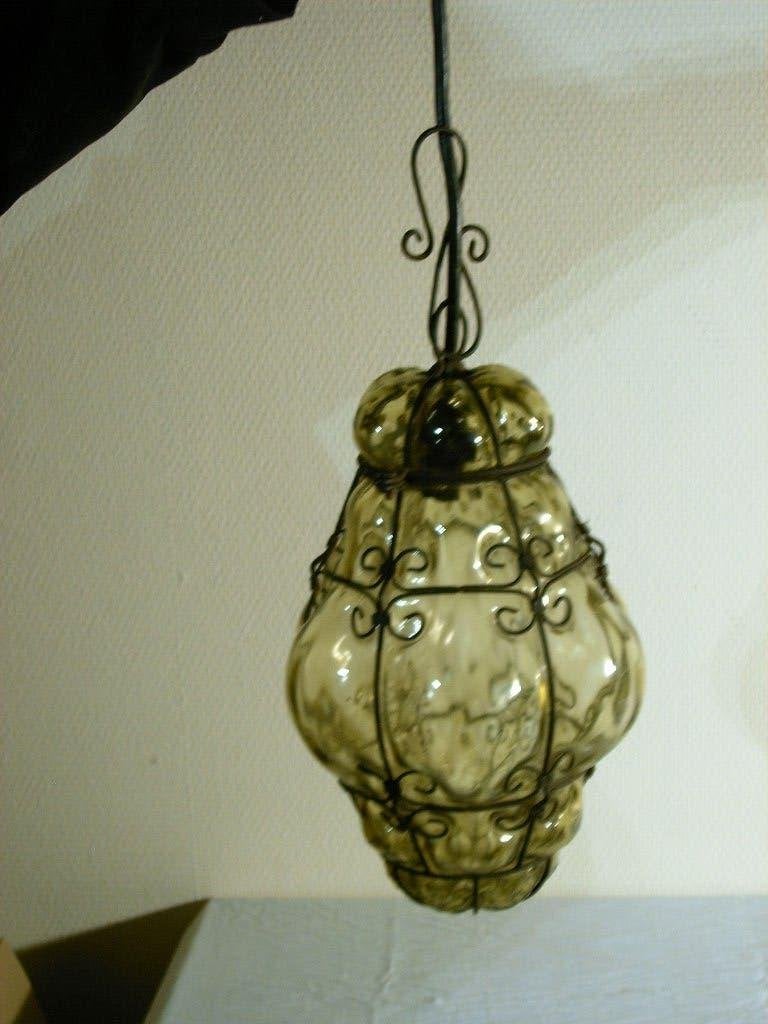 Groene Venetiaanse lamp., Antiek en Kunst, Ophalen of Verzenden