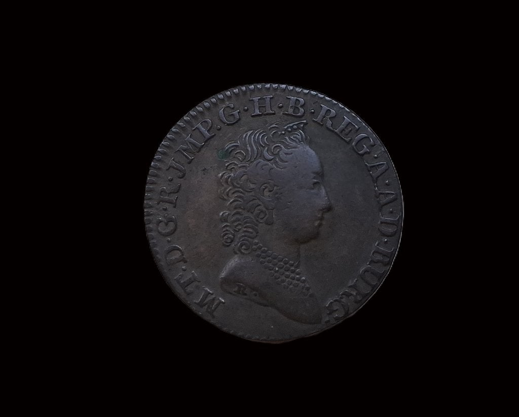 Double liard Marie Thérèse 1750 Anvers, Timbres & Monnaies, Enlèvement ou Envoi