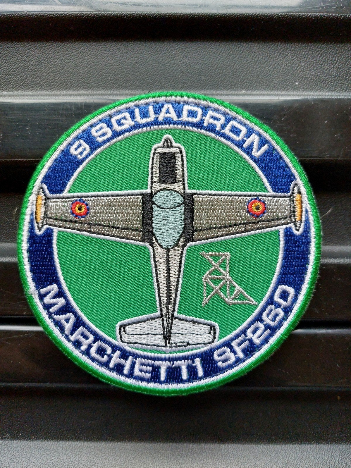 Patch Belgian Air Force 9 Squadron Marchetti, Verzamelen, Militaria | Algemeen, Verzenden, Luchtmacht, Embleem of Badge