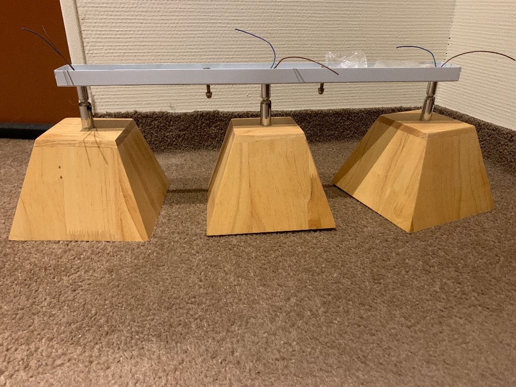 Houten plafondlamp, Huis en Inrichting, Ophalen, Zo goed als nieuw, Hout, Plafondlamp
