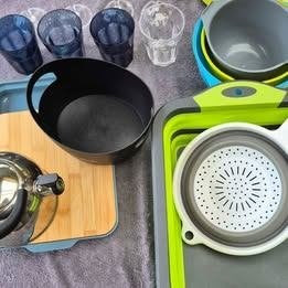 Benodigdheden voor keuken in camper, Caravans en Kamperen, Ophalen, Zo goed als nieuw