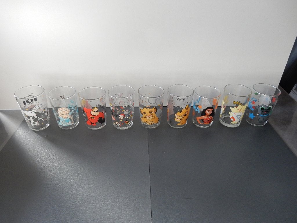 nr.2725 - Set disney glazen, Verzamelen, Ophalen, Zo goed als nieuw, Overige typen