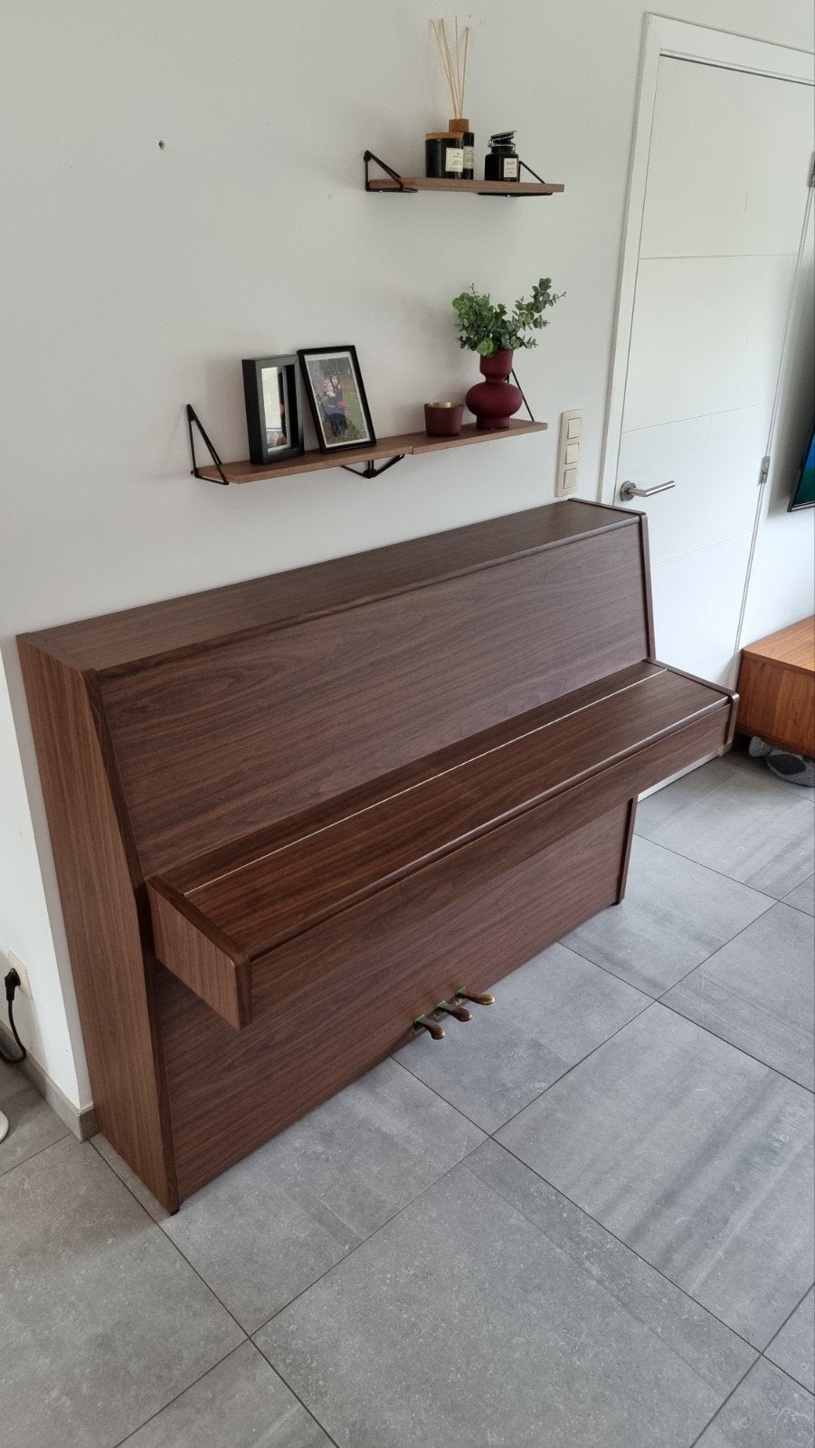 piano walnoot, Ophalen, Piano