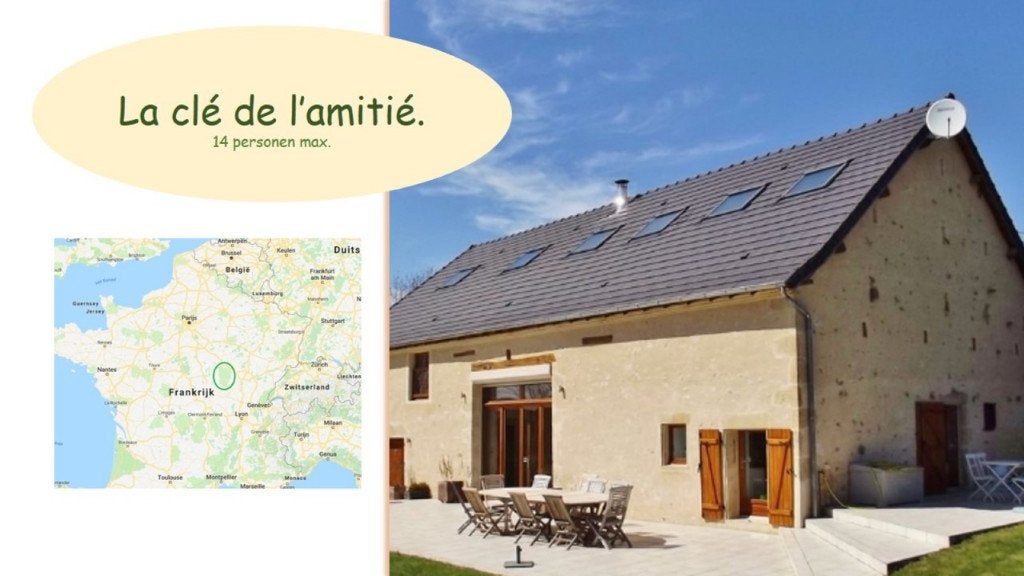 Bourgogne : Ruime gite tot 12 pers, 11/07/26 nog vrij!, Propriétaire, Maison de campagne ou Villa, Campagne, 4 chambres ou plus
