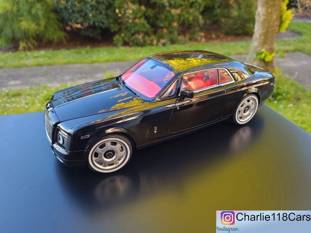Kyosho 1/18 Rolls-Royce Phantom Coupé Diamond Black, Hobby en Vrije tijd, Modelauto's | 1:18, Ophalen of Verzenden, Nieuw, Kyosho