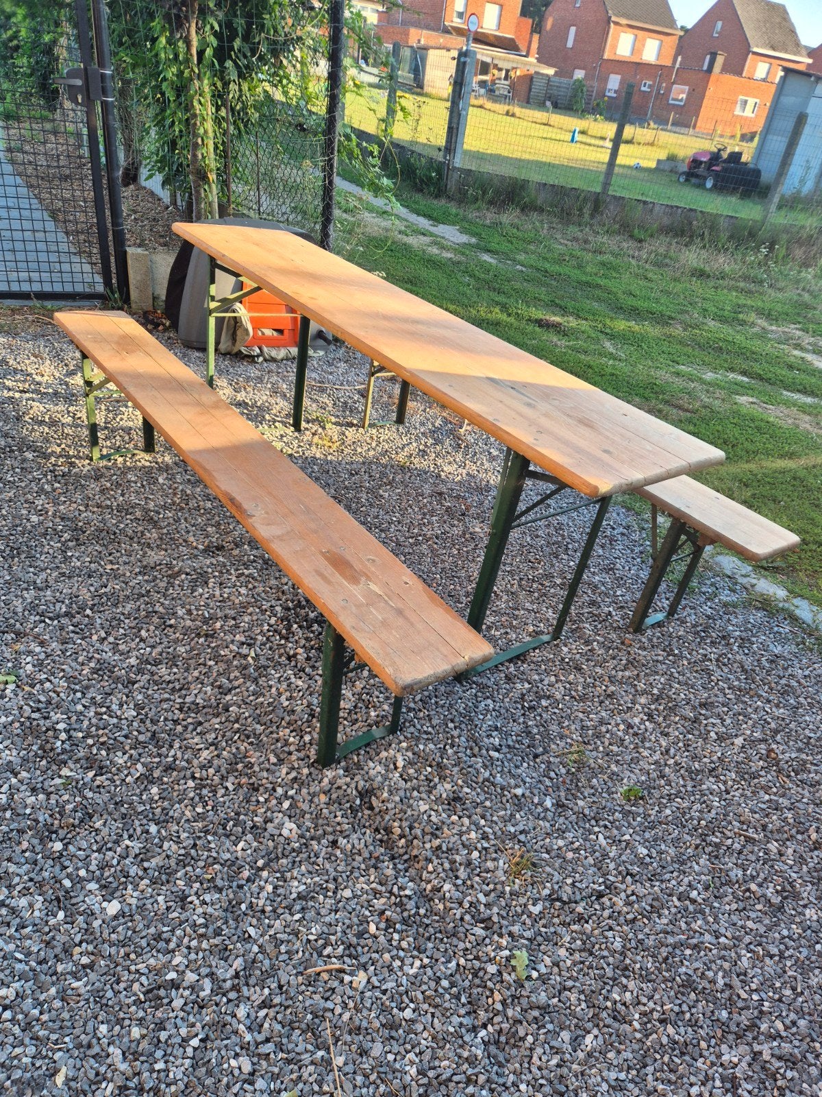 Oude biertafel / picknicktafel / feesttafel, Tuin en Terras, Ophalen