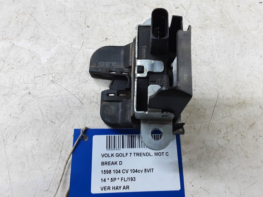 SERRURE COFFRE Golf VII Variant (AUVV) (5G0827505A), Utilisé, Volkswagen, Haillon arrière