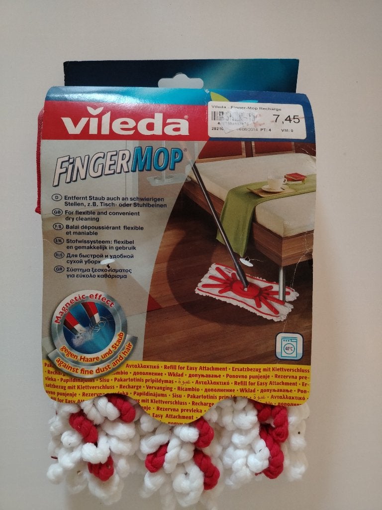 Vileda FingerMop navulling, Ophalen of Verzenden, Mop of Dweil