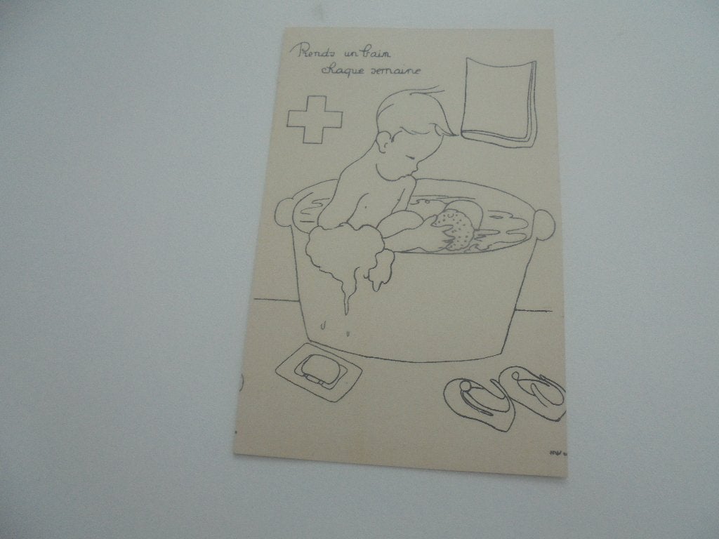 croix rouge-prends un bain  chaque semaine, Ophalen of Verzenden, 1960 tot 1980, Ongelopen, Overige thema's