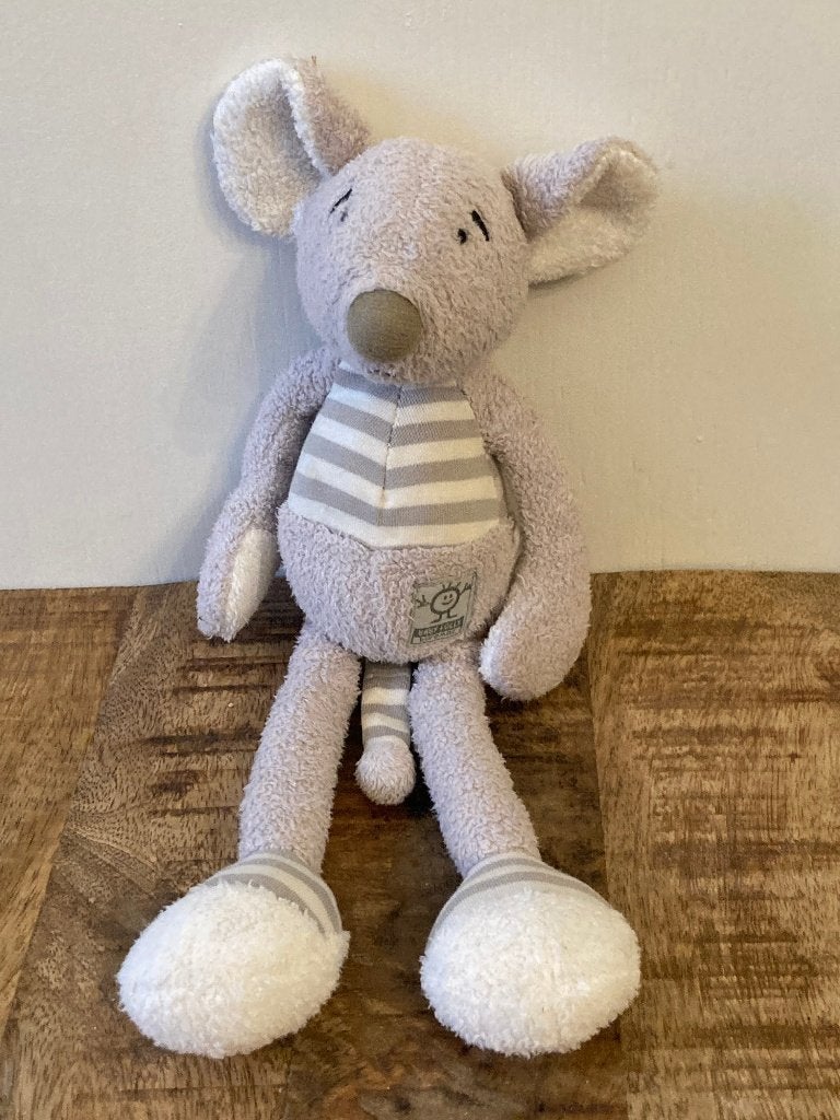 Knuffel grijze muis - Baby Folly Buromac, Kinderen en Baby's, Speelgoed | Knuffels en Pluche, Gebruikt, Muis, Overige merken, Middelgroot (20 tot 80 cm)