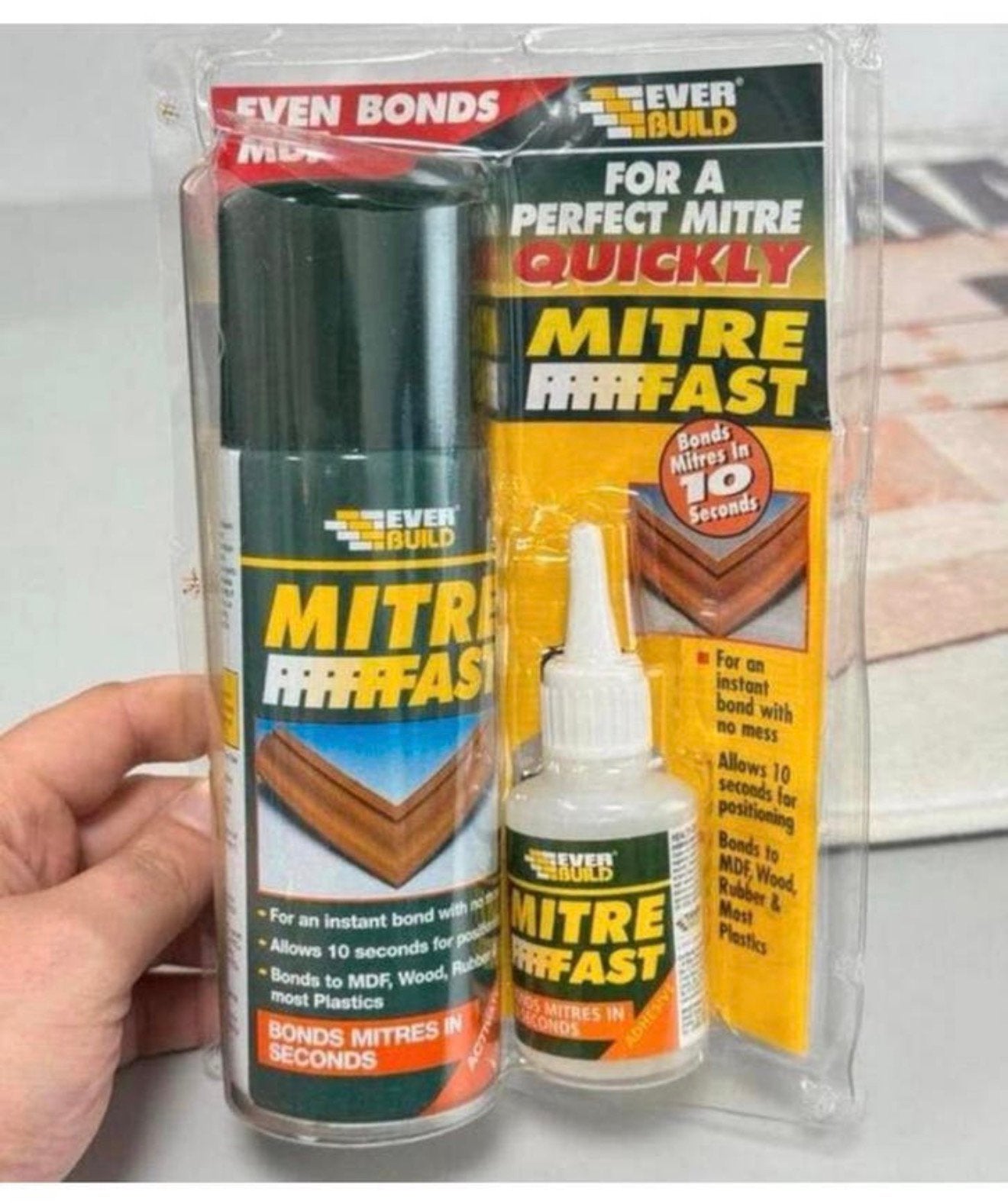 Mitre Second Glue + Activateur Mdf Bois Caoutchouc Plastique, Enlèvement ou Envoi, Neuf, Autres matériaux, Autres types